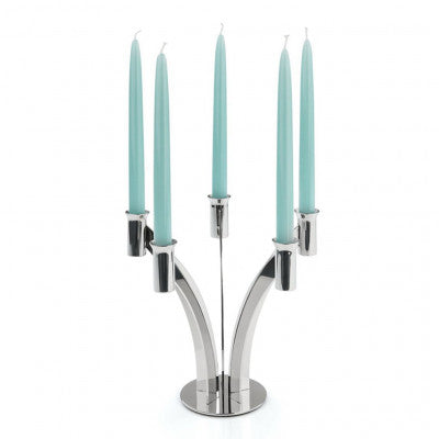 Five-Flame-Candleholder, Stainless-Steel