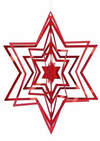 Christmas Tree Star Red Ornaments (small 2pcs)