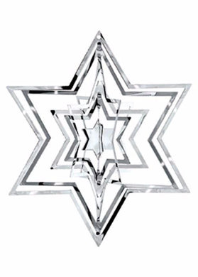 Christmas Tree Star Silver Ornaments (small 2pcs)