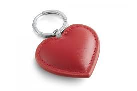 Philippi Cora Leather Heart Keyring 