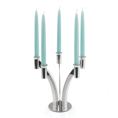 Five-Flame-Candleholder, Stainless-Steel 