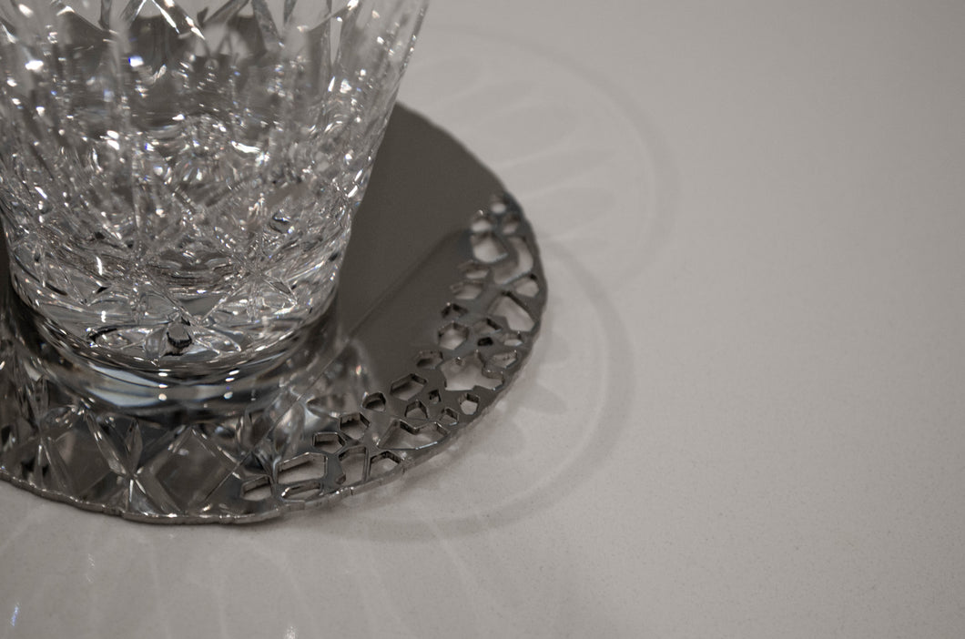 Laser-Cut-Coaster, Stainless-Steel