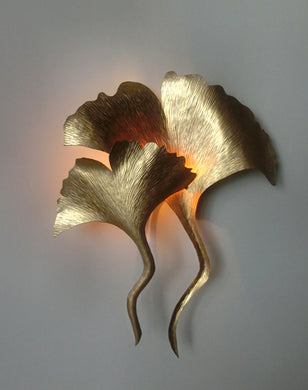 Gold Ginkgo Wall Lamp