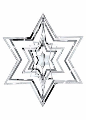 Christmas Tree Star Silver Ornaments (3D)