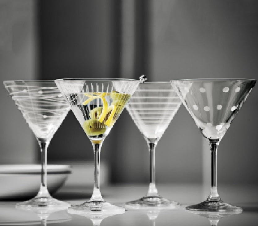 Illumination Martini Crystal Glass Set (4)