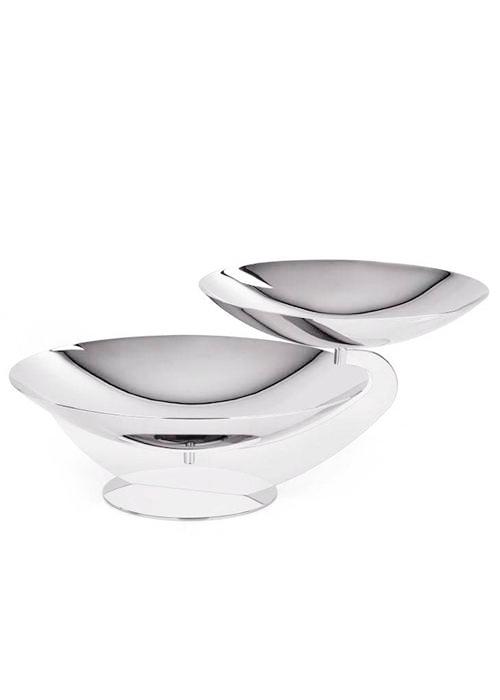 Two-Tier-Centerpiece, Stainless-Steel
