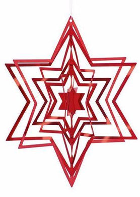 Christmas Tree Star Red Ornaments (small 2pcs)