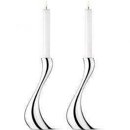 Cobra-Candleholders, Stainless-Steel,  2Psc