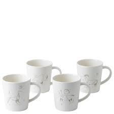 ED ACCENTS CAVE DRAWINGS MUG SET/4 BY ROYAL DOULTON