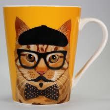 France Soir Mob Cat Mug by Christopher Vine 